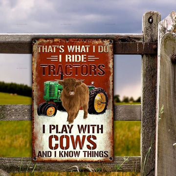 uni Highland Cattle That's What I Do All Printed 3D Metal Sign