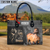 Uni Just A Girl Who Loves Horses Personalized Leather Bag