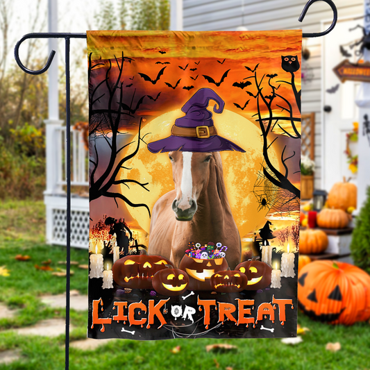 Uni Horse Lick Or Treat Flag