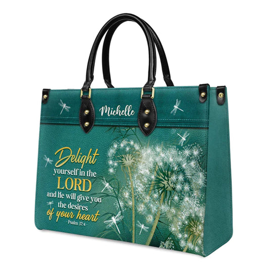 Delight Yourself In The Lord Psalm 37:4 Dandelion Dragonfly, Personalized Gifts, Gifts for Women, Christmas Gift.