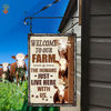 uni Personalized Name Hereford Cattle Welcome to our farm All Printed 3D Metal Sign