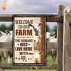 uni Personalized Name Sheep Welcome to our farm All Printed 3D Metal Sign