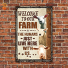 uni Personalized Name Sheep Welcome to our farm All Printed 3D Metal Sign