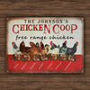 Personalized Chicken Coop Free Range Chicken Customized Classic Metal Signs