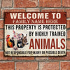 uni Custom Name Funny Pattern Welcome To Our Farm Rectangle Metal Sign