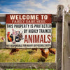 uni Custom Name Funny Pattern Welcome To Our Farm Rectangle Metal Sign