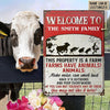 uni Farm This Property Is A Farm Rectangle Metal Sign Custom Name Nice Design
