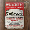 uni Farm This Property Is A Farm Rectangle Metal Sign Custom Name Nice Design