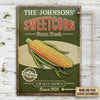uni Realistic Corn Farm Fresh Organic Green Rectangle Metal Sign Custom Name