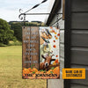 uni Goat Farm Autumn Barn Pumpkin Pattern Rectangle Metal Sign Custom Name