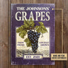 uni Purple Grape Farm Fresh Rectangle Metal Sign Custom Name Year