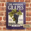 uni Purple Grape Farm Fresh Rectangle Metal Sign Custom Name Year