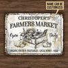 uni Farm Farmer Market Hand Drawn Rectangle Metal Sign Custom Name