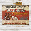 uni This Property Is A Farm Red Rectangle Metal Sign Custom Name