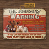 uni This Property Is A Farm Red Rectangle Metal Sign Custom Name