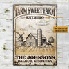 uni Farm Sweet Farm Rectangle Metal Sign Custom Text Cute Design