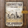 uni Farm Sweet Farm Rectangle Metal Sign Custom Text Cute Design