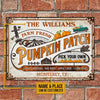 uni Farm Fresh Pumpkin Patch Rectangle Metal Sign Custom Name And Place