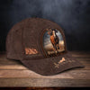 Uni Personalized Name Perfect Horse Leather Pattern Cap