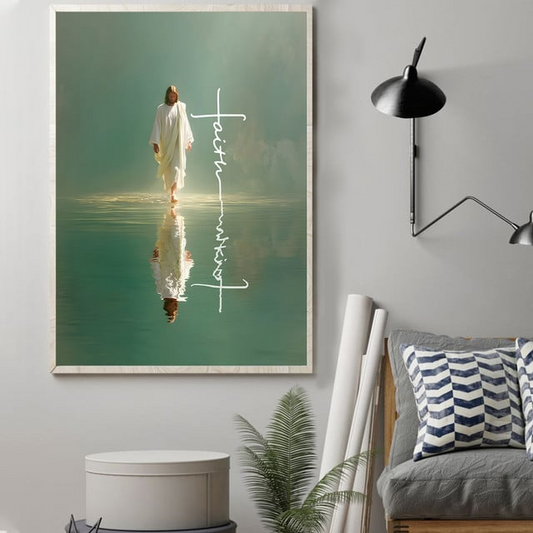 Unijames Jesus Walking on Water Canvas Wall Art