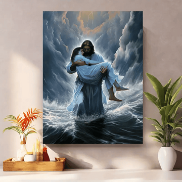 Unijames Jesus Carrying Girl Wall Art