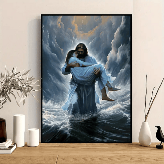 Unijames Jesus Carrying Girl Wall Art