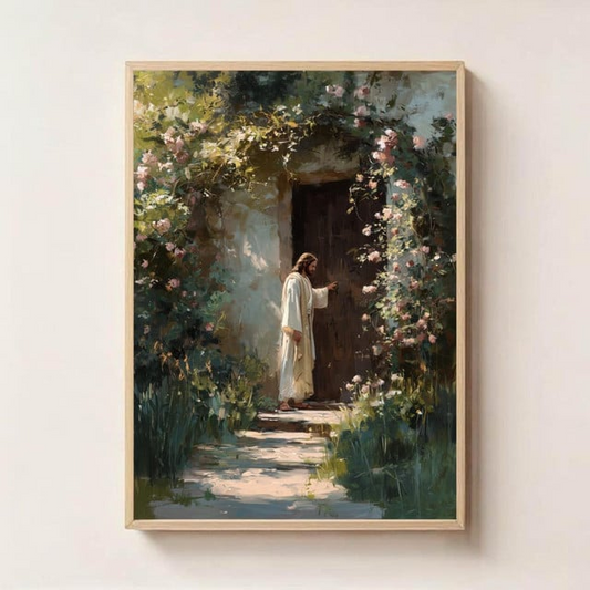 Unijames Jesus Knocking at the Door Canvas Wall Art
