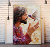 Unijames Jesus Wall Art Canvas Painting with Bird