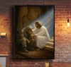 Unijames Jesus Comforting Soldier Canvas Wall Art