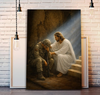 Unijames Jesus Comforting Soldier Canvas Wall Art