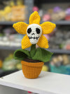 UniJames Skull Crochet Flower Pot Handmade Crochet
