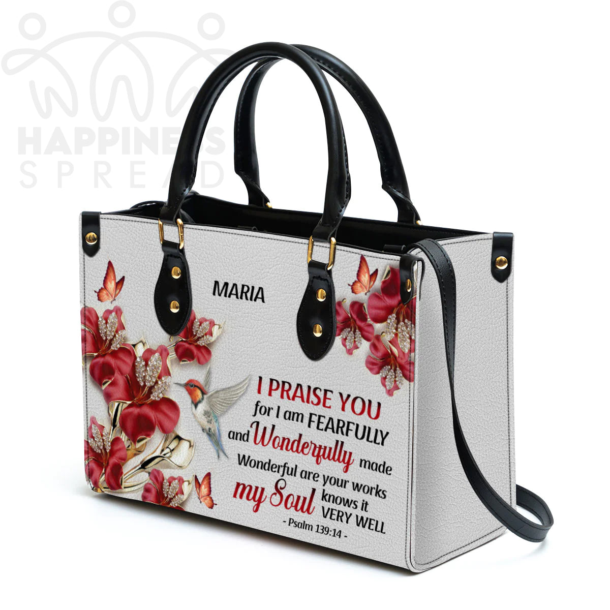 Personalized Hand Bag, Wonderful Are Your Works, Personalized Gifts, Gifts for Women.