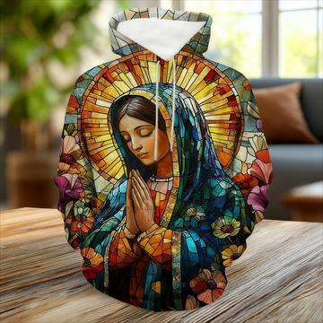Unijames Men's 3D Stained Glass Art Hoodie