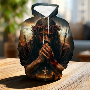 Unijames Religious-Inspired Men's 3D All Over Print Hoodie