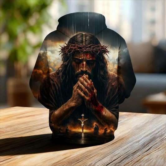 Unijames Religious-Inspired Men's 3D All Over Print Hoodie
