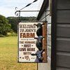 uni Personalized Name Black Angus Cattle Welcome to our farm All Printed 3D Metal Sign