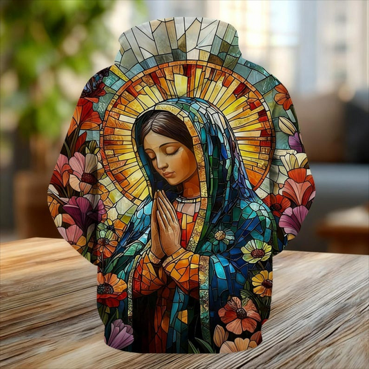 Unijames Men's 3D Stained Glass Art Hoodie