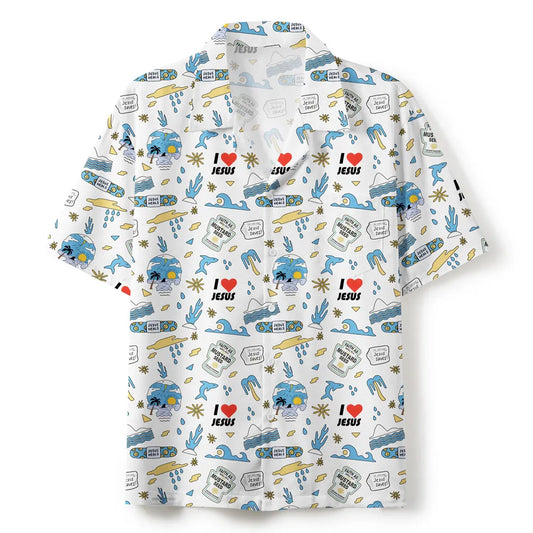 UniJames Faith As Small As A Mustard Seed White Christian Hawaiian Shirt