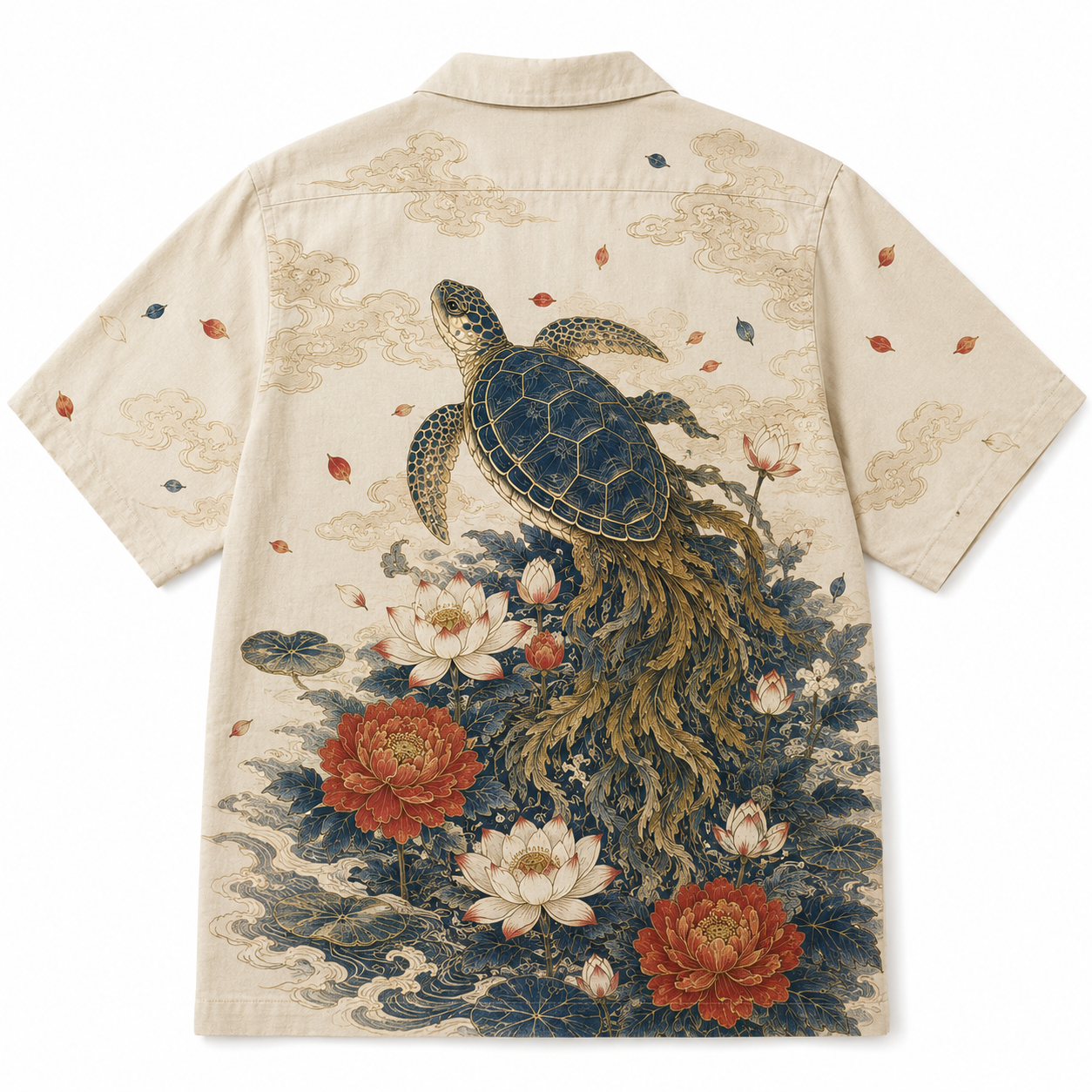Oceanic Turtle Wave Hawaiian Shirt