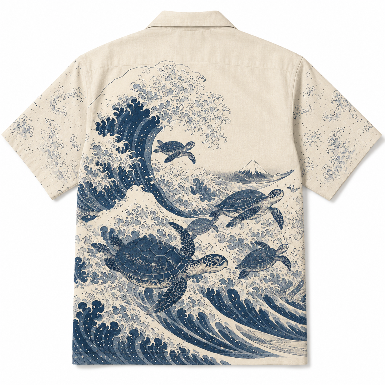 Oceanic Turtle Wave Hawaiian Shirt