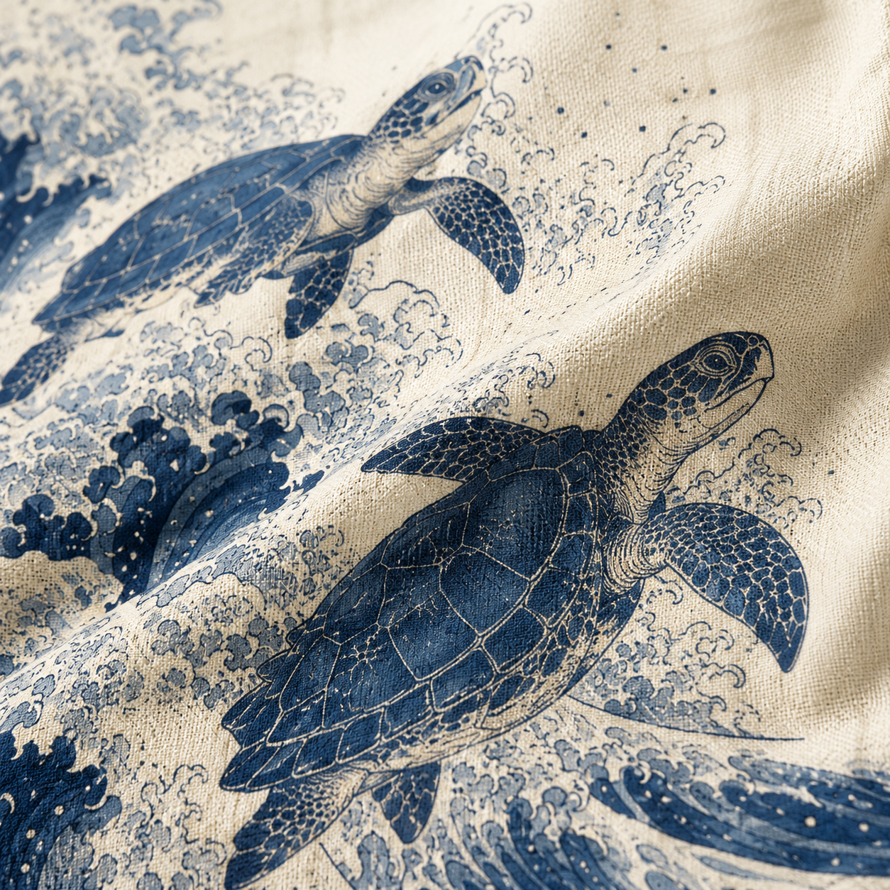 Oceanic Turtle Wave Hawaiian Shirt