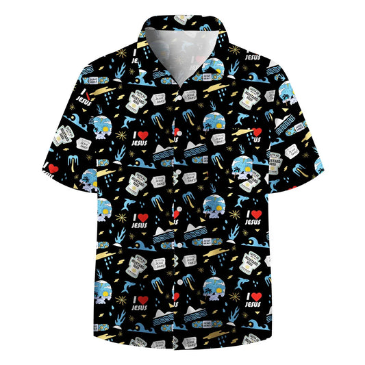 UniJames Faith As Small As A Mustard Seed Black Christian Hawaiian Shirt