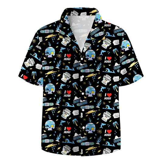 UniJames Faith As Small As A Mustard Seed Black Christian Hawaiian Shirt