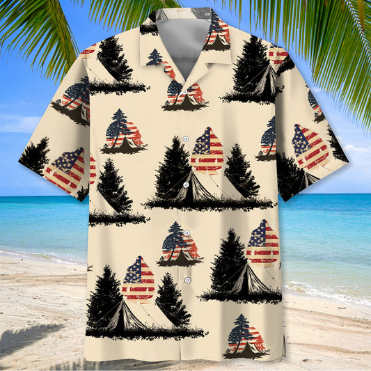 Unijames Bigfoot Camping USA Vintage Hawaiian Shirt