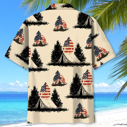 Unijames Bigfoot Camping USA Vintage Hawaiian Shirt