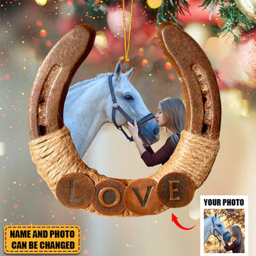 UniJames Personalized Photo Ornament - Christmas Gift For Horse Lover