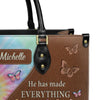He Has Made Everything Beautiful In Its Time Ecclesiastes 3:11 Leather Bags, Personalized Bags, Gifts for Women, Christmas Gift, CABLTB02140823.