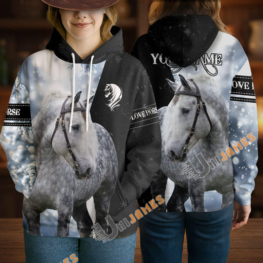 Uni Custom Western Percheron Horse Hoodie