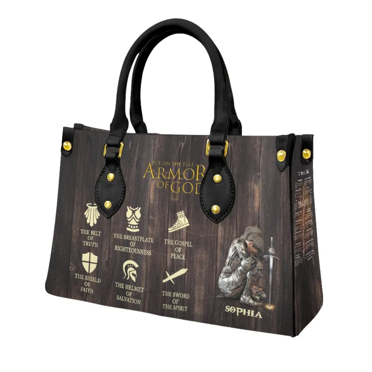 Put On The Full Armor Of God Leather Bags, Personalized Bags, Gifts for Women, Christmas Gift, CABLTB01240823.