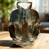Unijames Men's 3D Printed Religious Scene Art Hoodie